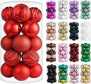 XmasExp 20ct Christmas Balls Ornaments - Shatterproof Large Hanging Ball Decorative Xmas Balls for Holiday Wedding Party Xmas Tree Decoration(3.15"/80mm, Red)