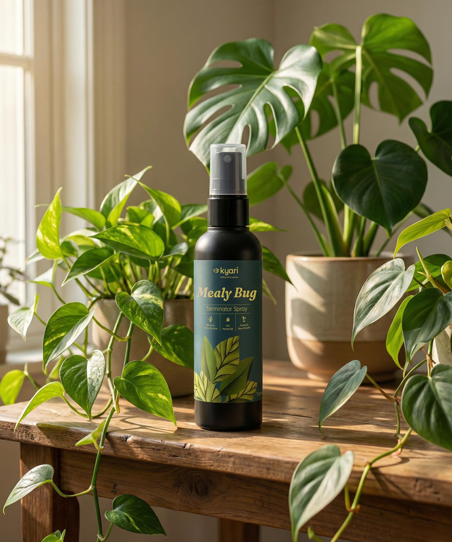 Kyari Mealybug & Pest Controller | 100% Organic & Fast-Acting Spray | Natural Solution for Mealybugs, Aphids, Mites & Whiteflies | Safe for Indoor Plants, Home Gardens & Balconies (250ml)-image-12
