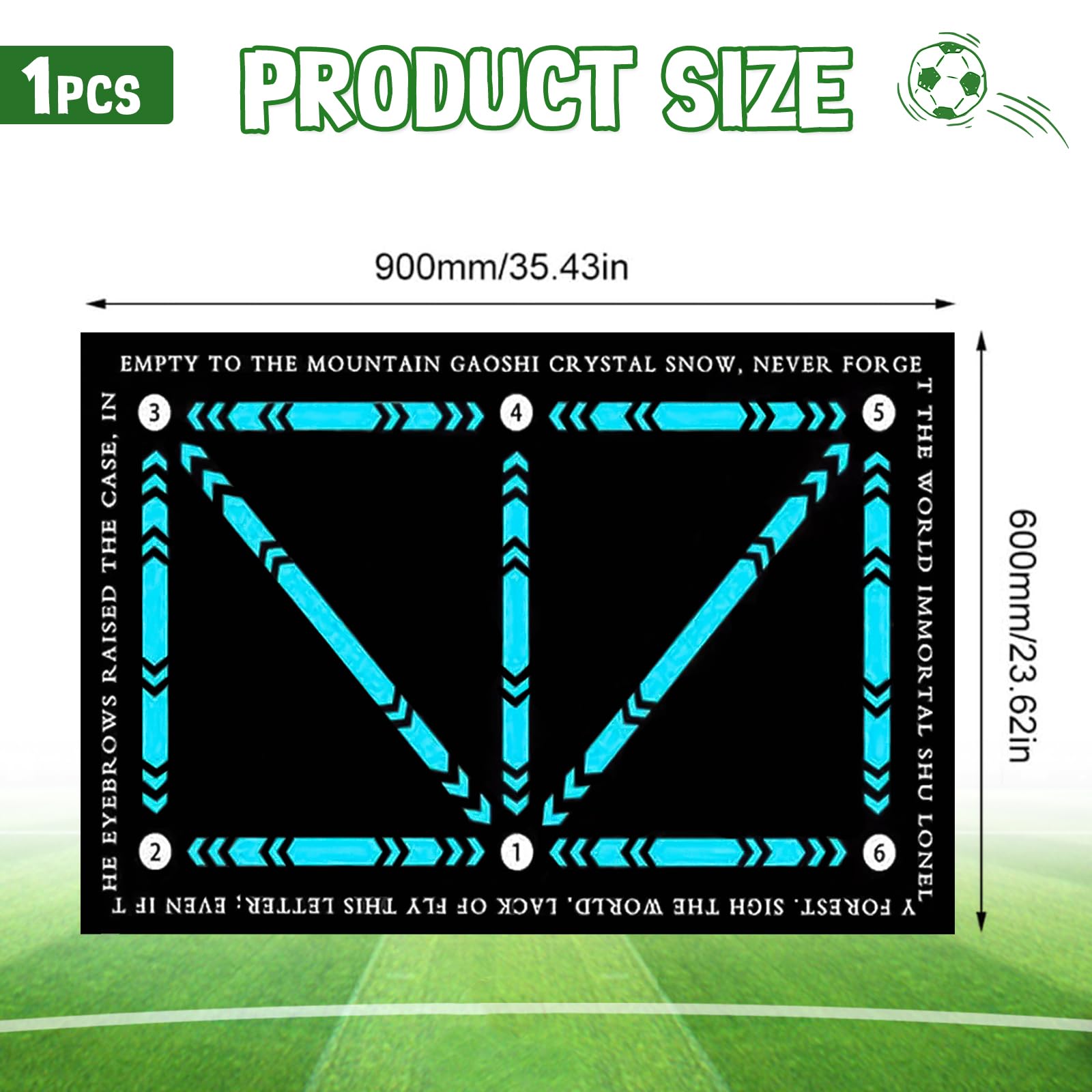 Tappetino da Allenamento per Calcio, 60 X 90 Cm Tappetino Calcio Antiscivolo Allenamento, Silenzioso, Assorbimento Degli Urti, Tappetino Calcio, Regali per Gli Appassionati E Bambino Di Calcio