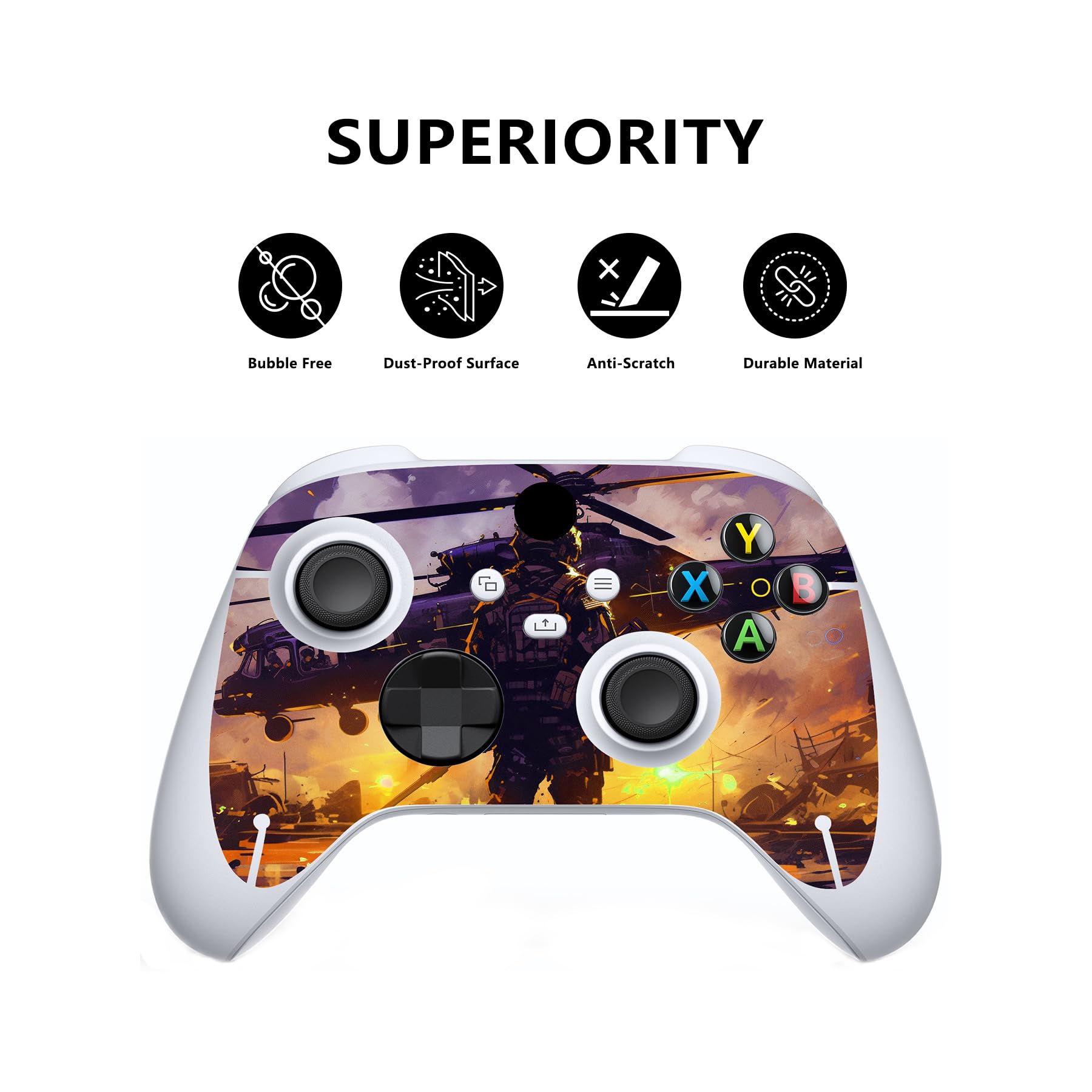 playvital PlayVital Sticker pour Xbox Séries S Manette,Kit de Autocollants Skin Decal pour Xbox Séries S Console-Aube Brisée