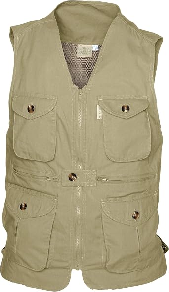 Tag Safari Vent Back Livingstone Vest for Women, 100% Cotton, Utility Outerwear, Multi Pocket, Perfect for Outdoor Activities