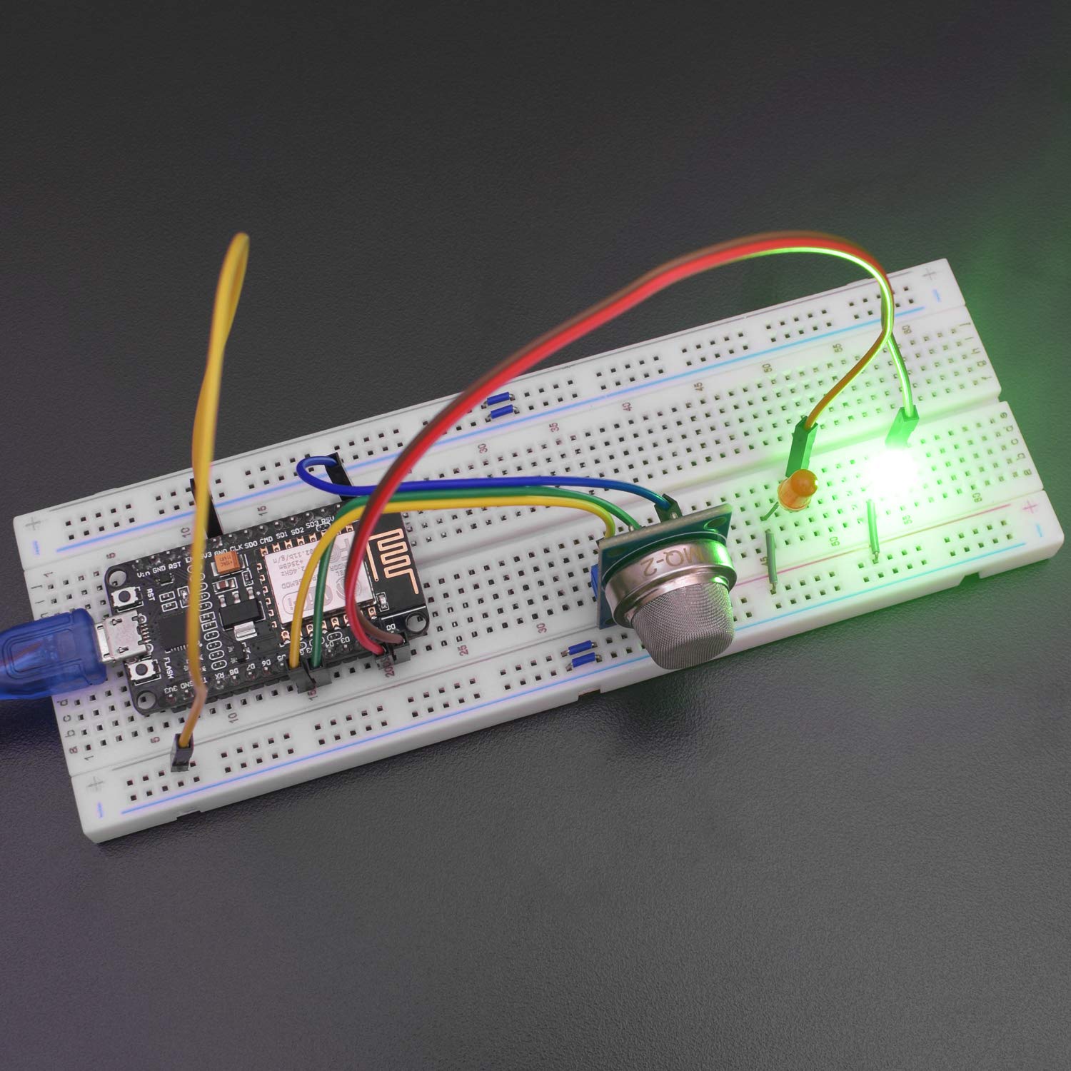 REES52 Make An IoT Based Gas Level Controlling System Using MQ-2 Gas Sensor Module And Led With NodeMCU ESP8266-12e Board - KT566 (B083ZHFL2D) Amazon Price History, Amazon Price Tracker