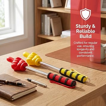 2pcs Extendable Hand Pointers for Teachers Telescopic Finger Sticks in Red and Yellow Pointing Tools for Classroom Presentations and Professional Use