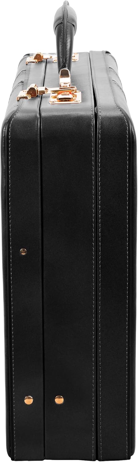 McKlein COUGHLIN, Leather 4.5" Expandable Laptop/Computer & Tablet Business Briefcase Attaché Bag, Men Women Laptop Briefcase, Laptop Compartment bag, Tablet Pocket bag, Business Bags, Travel Cases