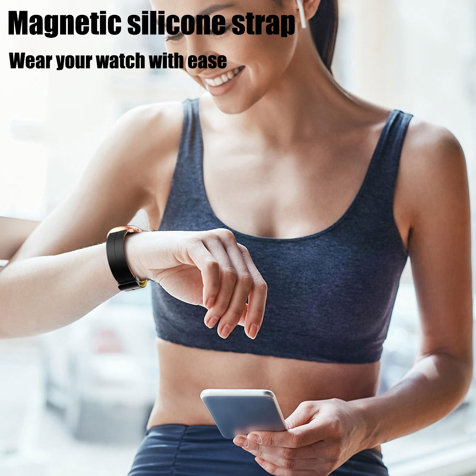 Magnetisches Silikon-Armband Für Polar Grit X – Sportarmband 22mm Ersatz Mit Weichem Tragekomfort