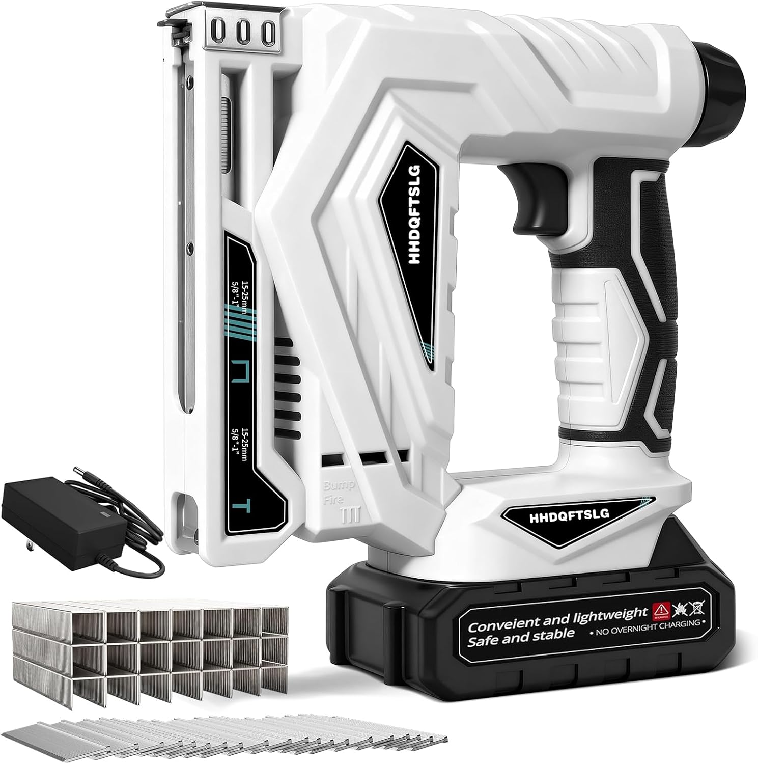 Cordless Nail Gun, 2-in-1 Cordless Brad Nailer Stapler with Battery, Upgraded Electric Nailer Gun Battery Powered with 2,000PCS Staples and Nails for Upholstery & Family DIY