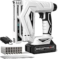 HHDQFTSLG 2-in-1 Cordless Brad Nailer Stapler, 18V Battery Nail Gun with 2000 Nails & Staples for Upholstery DIY Carpentry
