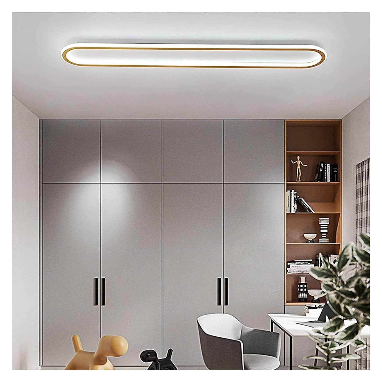 Lustres petit plafonnier long vestiaire et barre lumineuse mince - 6