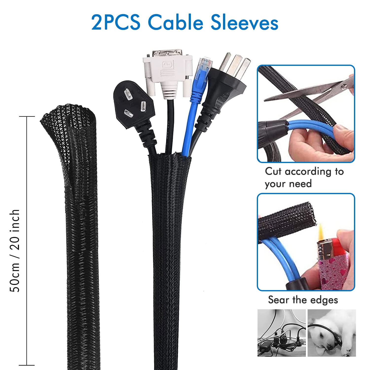 CNMTCCO Lot De 12 Supports De Câbles Réglables - Organisateur De