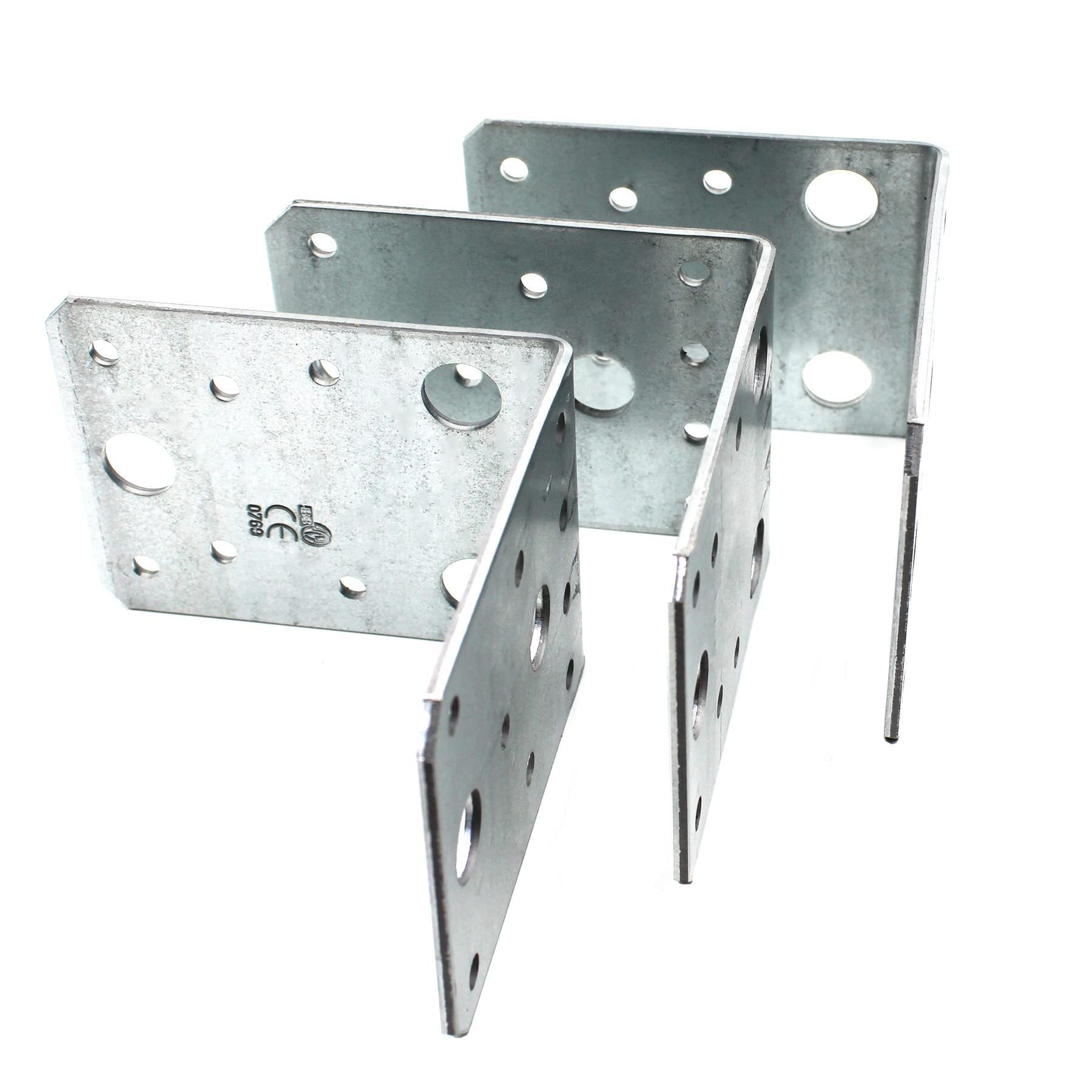 DSM – Winkelverbinder 90x90x65 mm – verzinkter Stahl – 50 Stück | mit CE-Zertifizierung [TrueSpec Präzision] Made in Germany – Winkel, Metallwinkel, Holzverbinder Metall, Montagewinkel
