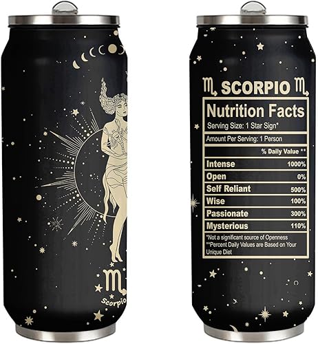 Miniatura 6 de Capricornio - Vaso de constelación del zodiaco para hombre y mujer, vasos de acero inoxidable para fanáticos de la astrología, regalos de