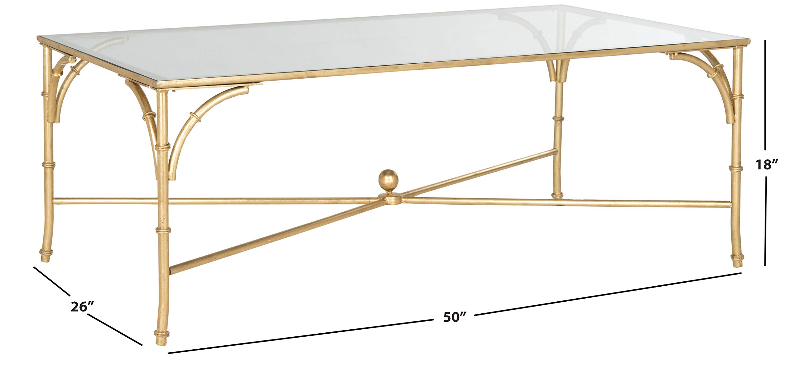 Amazon.com: Safavieh Home Collection Maurice Gold Coffee Table