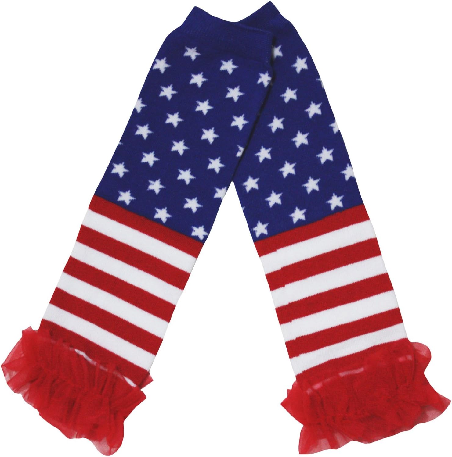 Petitebella American Flag Little Girl Leg Warmers