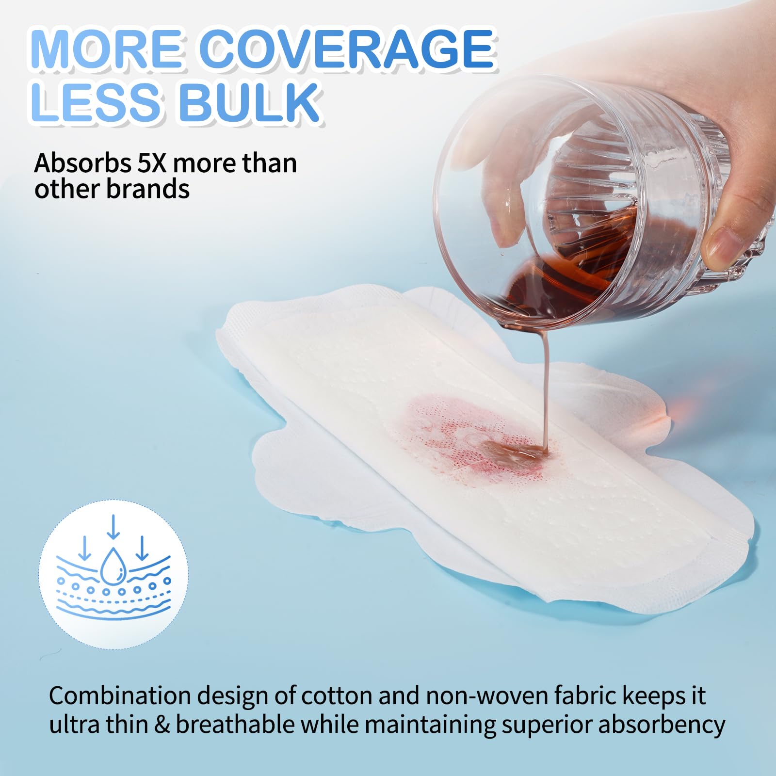 Radiant Feminine Pads for Women,Pads with Wings, Extra Heavy Absorbency, Unscented Overnight and Extra Overnight x5