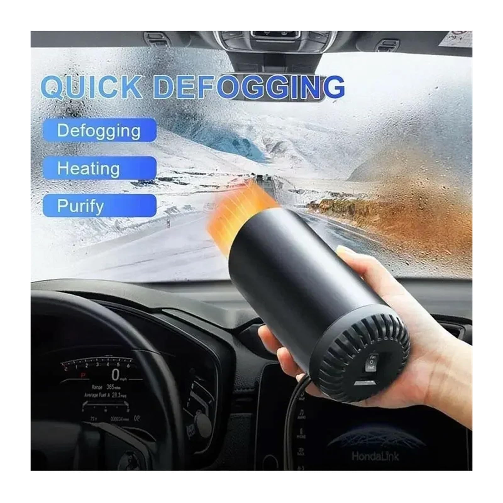 Calentador de 12 V, ventilador recargable, ventilador recargable, calentador portátil, calentador, desempañador de parabrisas de coche