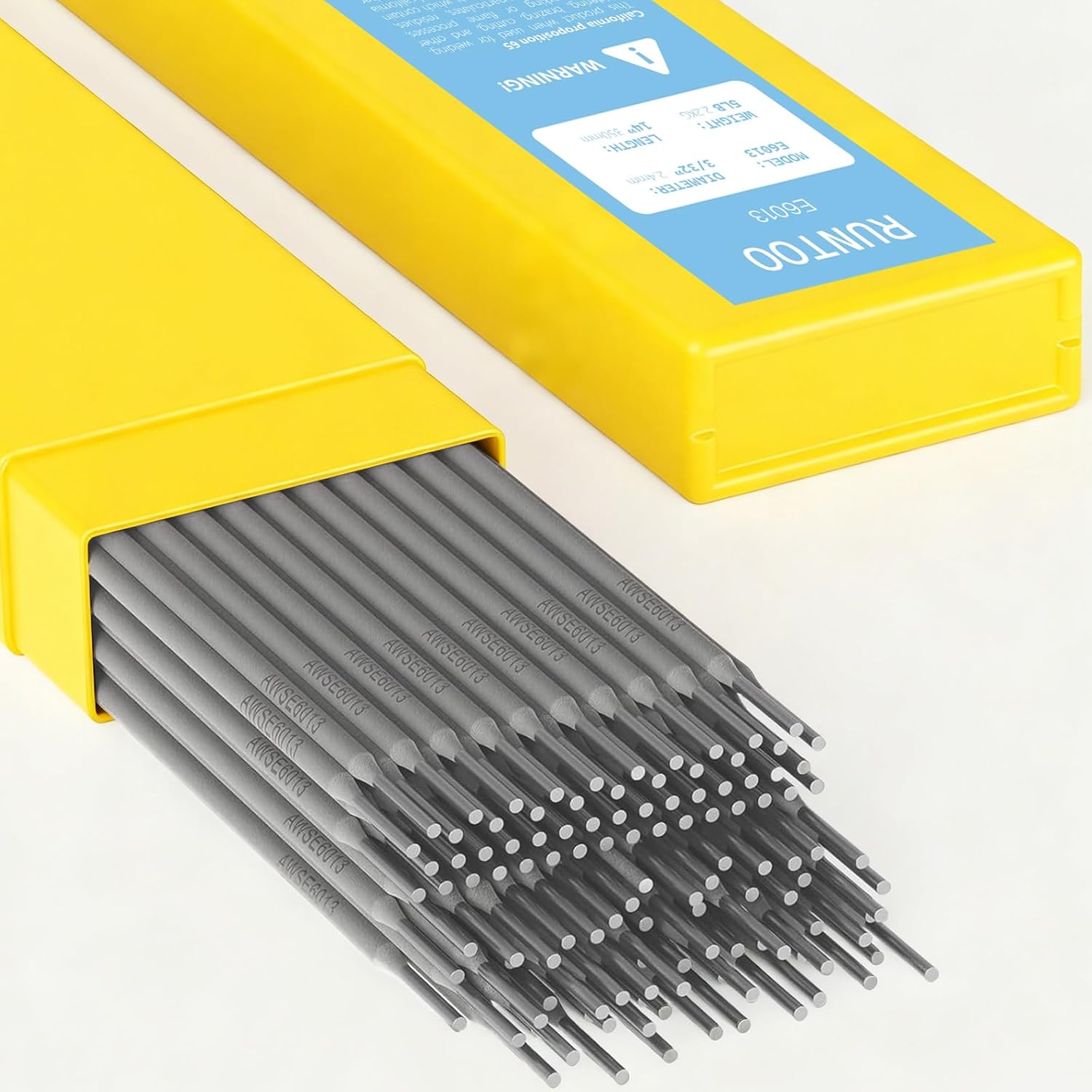 Runtoo E6013 Welding Rod 3/32″, 1lb Welding Rods Carbon Steel Welding Sticks Electrodes, ARC Welding Machine Stick Welder Rods