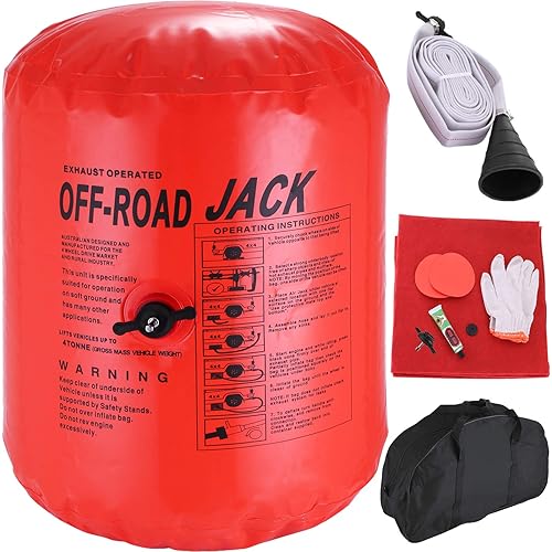 Bestauto 4 Ton Exhaust Air Jack 8800LBS Capacity Inflatable Air Jack Off-Road Exhaust Air Jack Lifting with Bag for Vehicle Car Truck