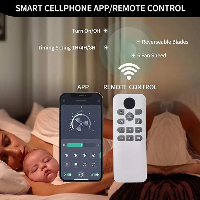 Ventilador de Techo 24" Con Luz y Control Remoto 110V miniatura 7