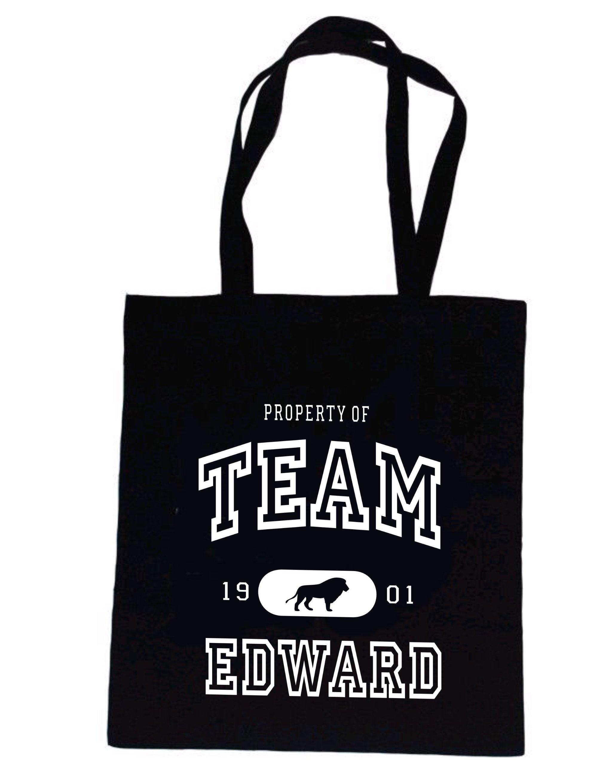 Rhino and MugsyTeam Edward - Black Tote Bag from
