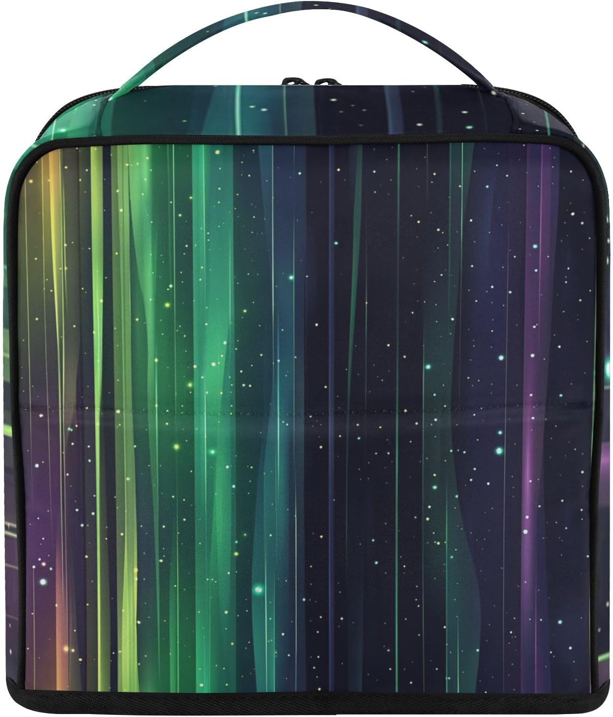 Standing Makeup Bag Organizer Abstract Colorful Travel Toiletry Bag
