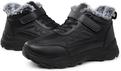 SHIBEVER Botas impermeables para invierno para mujer botas de piel aislada, cálidas, informales, para clima frío, cómodas, antideslizantes, con