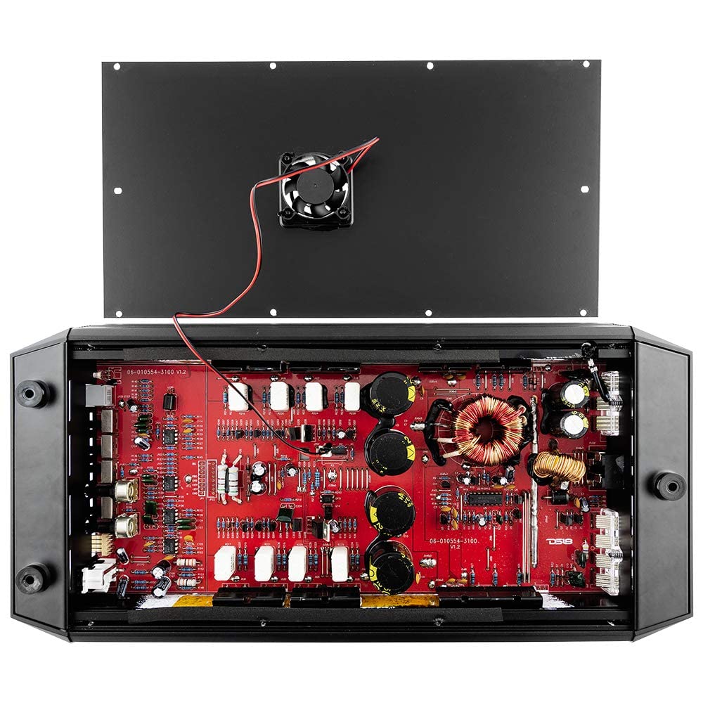 DS18 GENX1200.1 Car Audio Amplifier in Black Class D, Monoblock, 1,200 Watts Max, Full Range