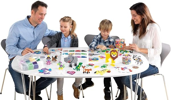Hama Perlen Beutel | ca. 3000 Midi Sicherungsperlen | Mosaik Deko Kunst & Basteln für kreative Kinder ab 5 Jahren | Hell Pfirsich - 2