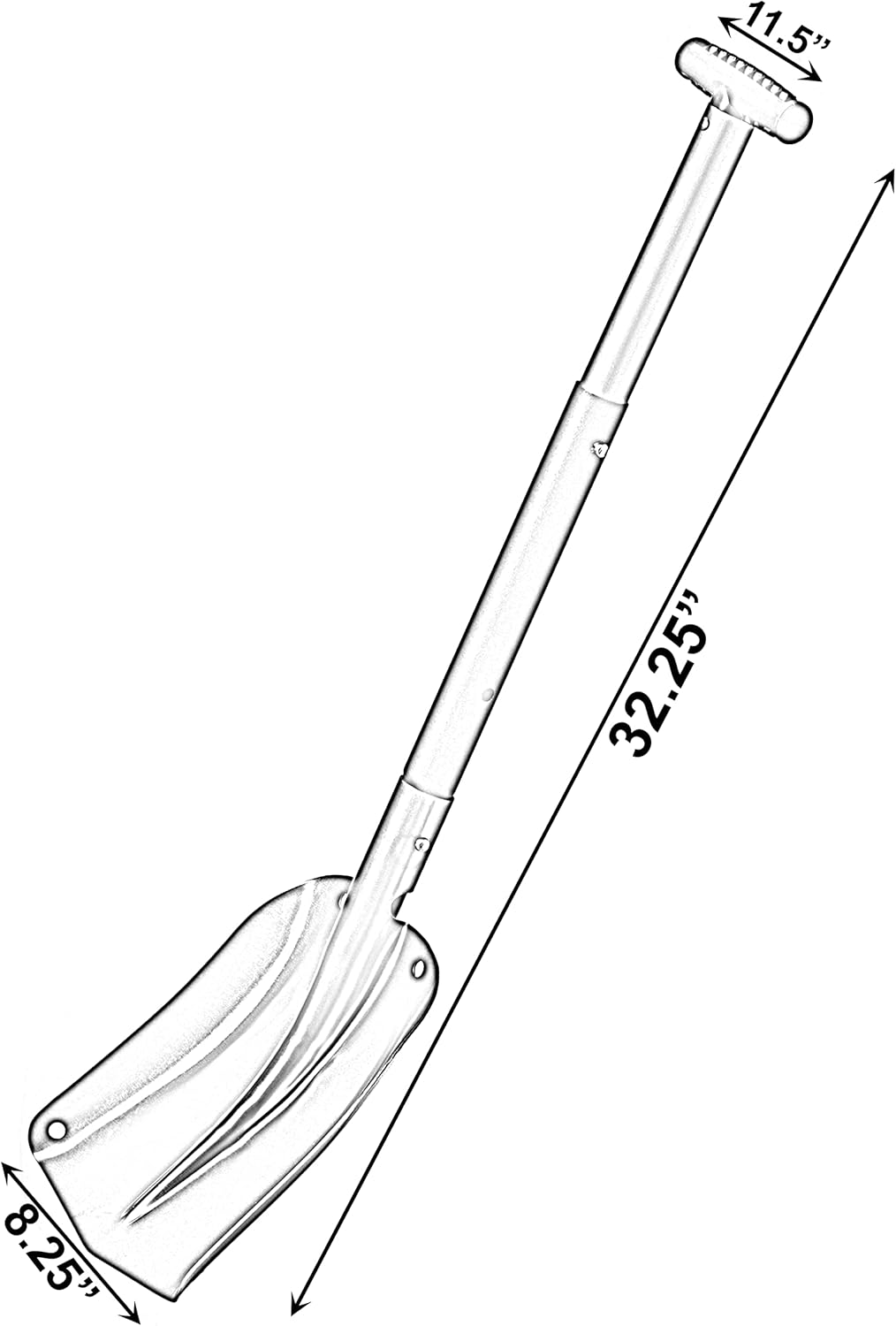 Review Lightweight Extendable Aluminum Telescoping Compact Utility Snow