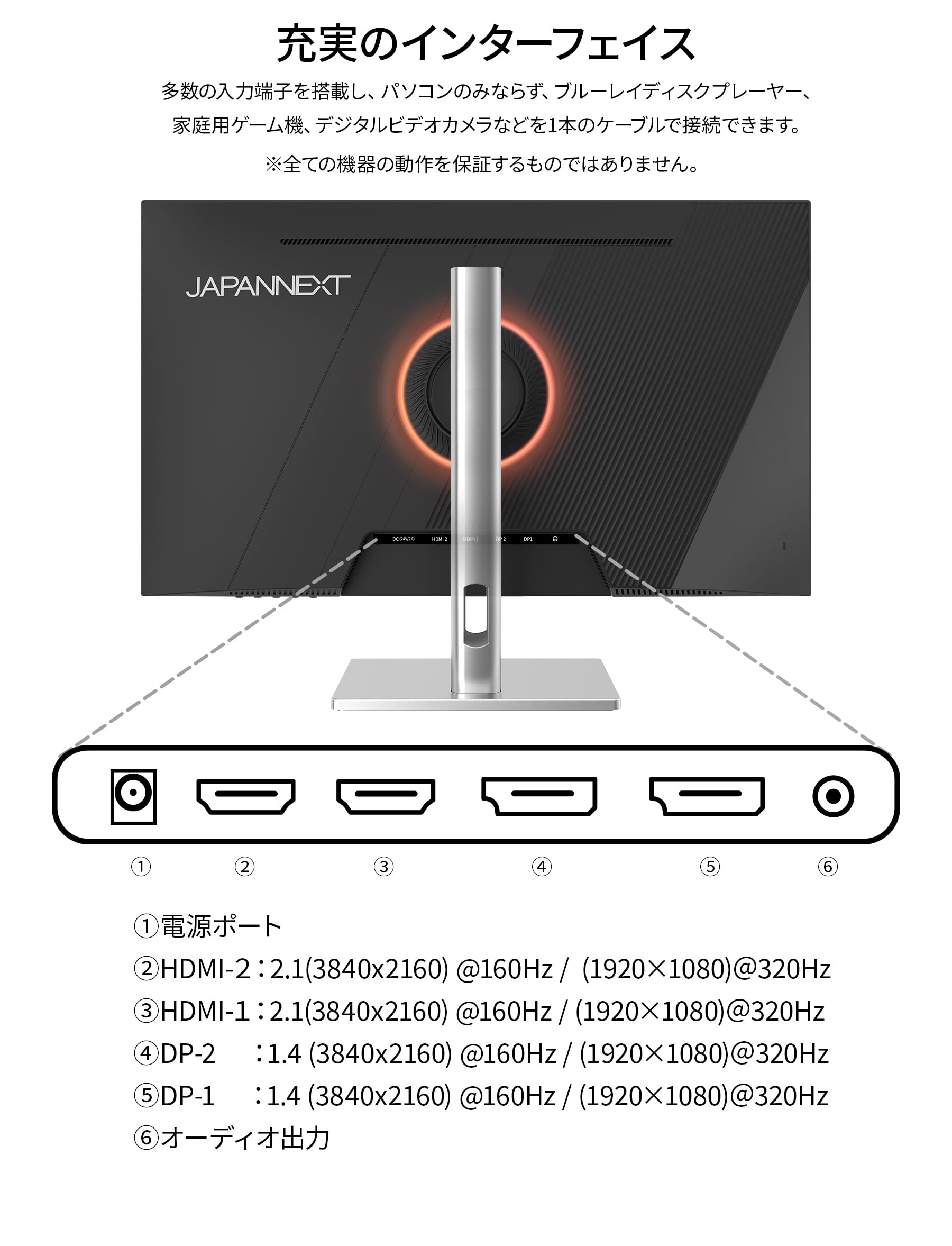 Amazon.co.jp: JAPANNEXT 27インチ IPSパネル搭載 Dual Frame Rate(4K