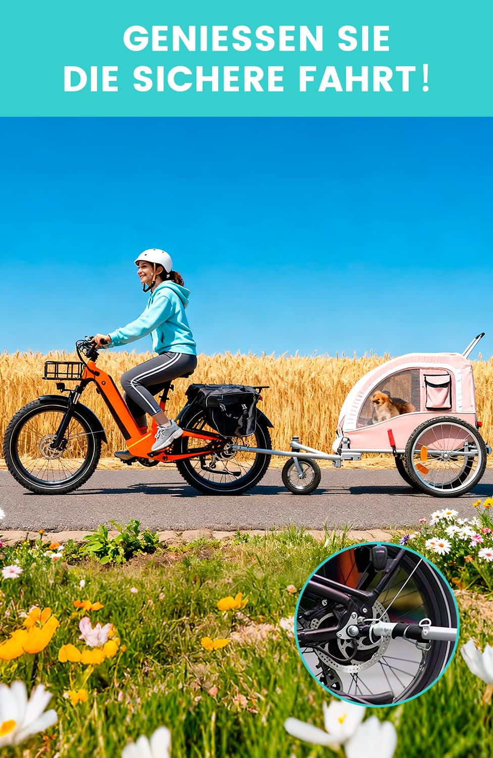 Steckachse Fahrradanhänger, M12 Steckachse Fahrrad, Einstellbare Schaftlänge, Fahrrad Steckachsenadapter kompatibel mit den meisten Fahrradanhänger Kupplungen