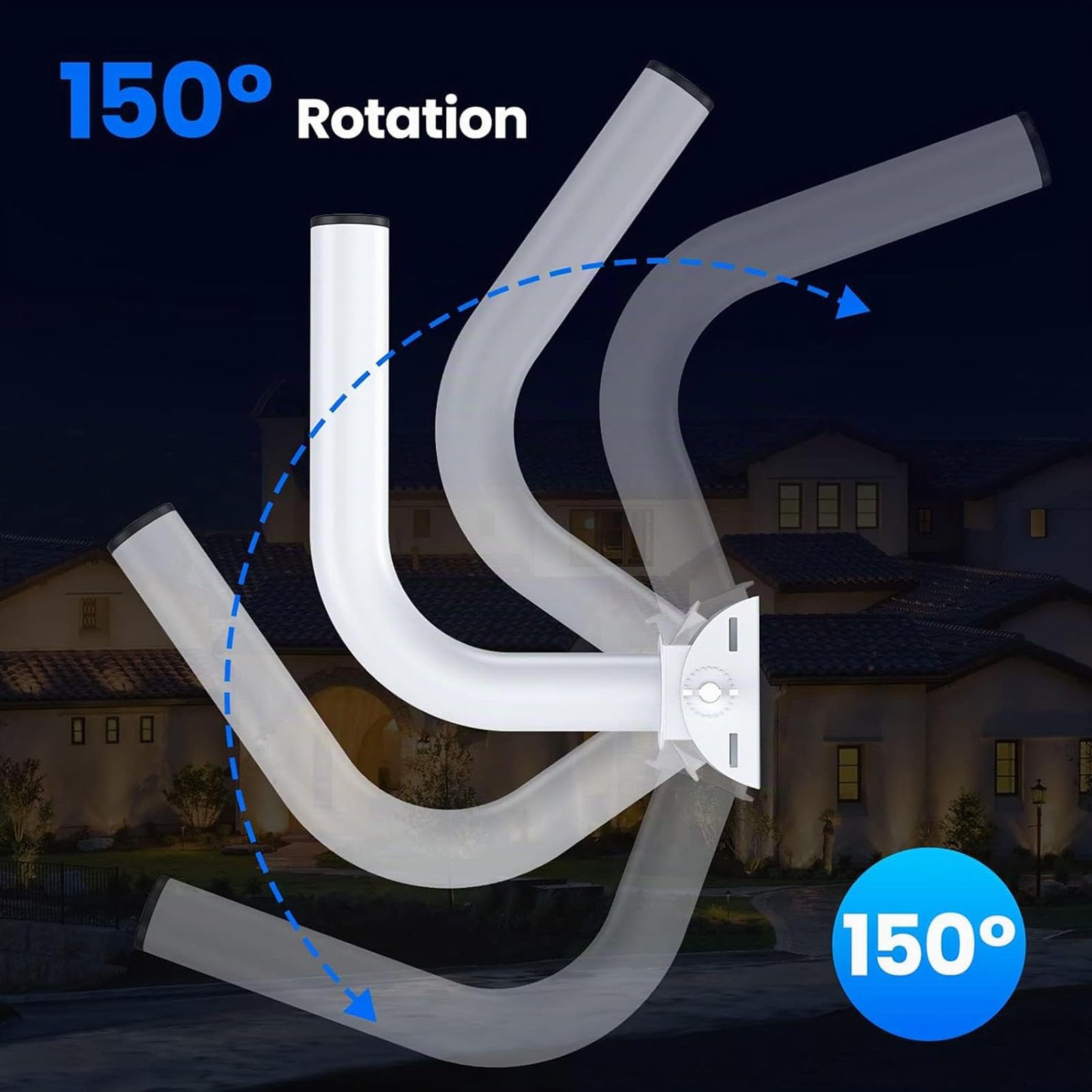 Support de Pont sans Fil, 2 Pièces, Accessoire de Montage sur Poteau en J Réglable à 150 ° en Acier Inoxydable pour Antenne Extérieure, Point D'accès AP et CPE
