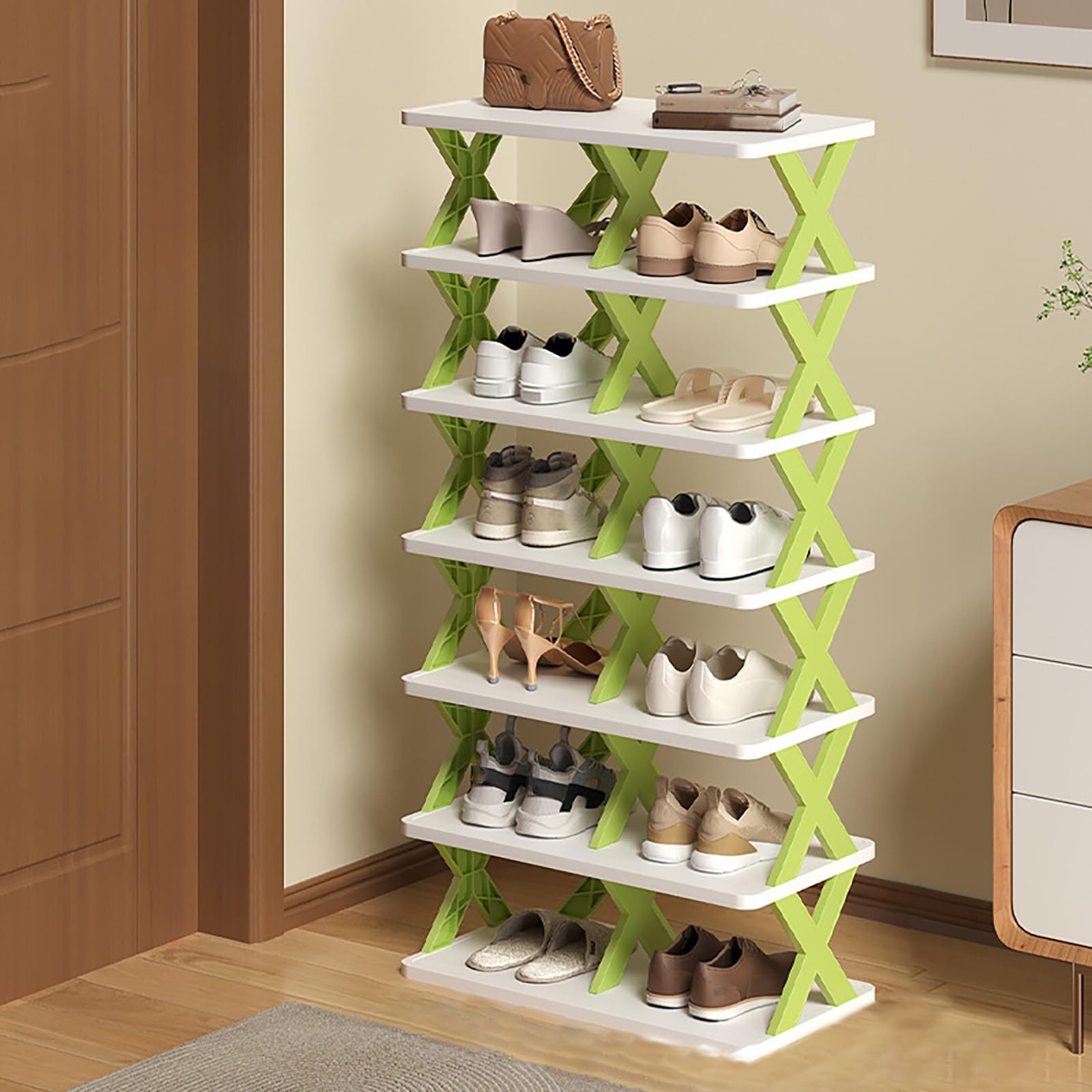 Meuble chaussures étroit 7 niveaux : la solution gain de place pour entrée encombrée