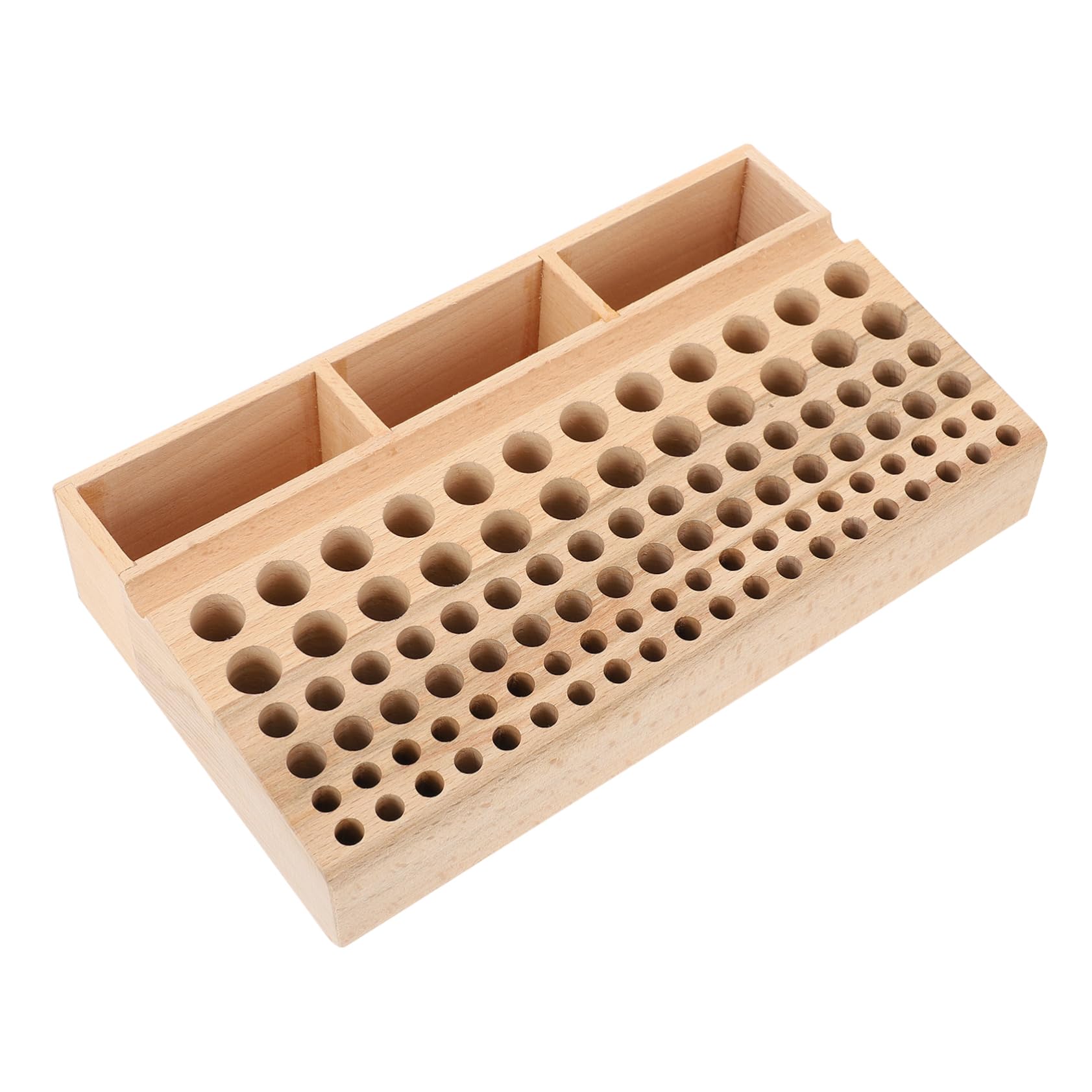 PLAFOPE Madera Organizador de Herramientas de Cuero Marrón para Artesanía