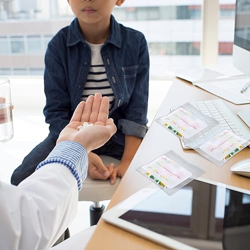 Miniatura 5 de 1000 bolsas de píldoras de 3 x 2.75 pulgadas, bolsas de píldoras portátiles de plástico para viaje, paquete diario de píldoras de viaje con