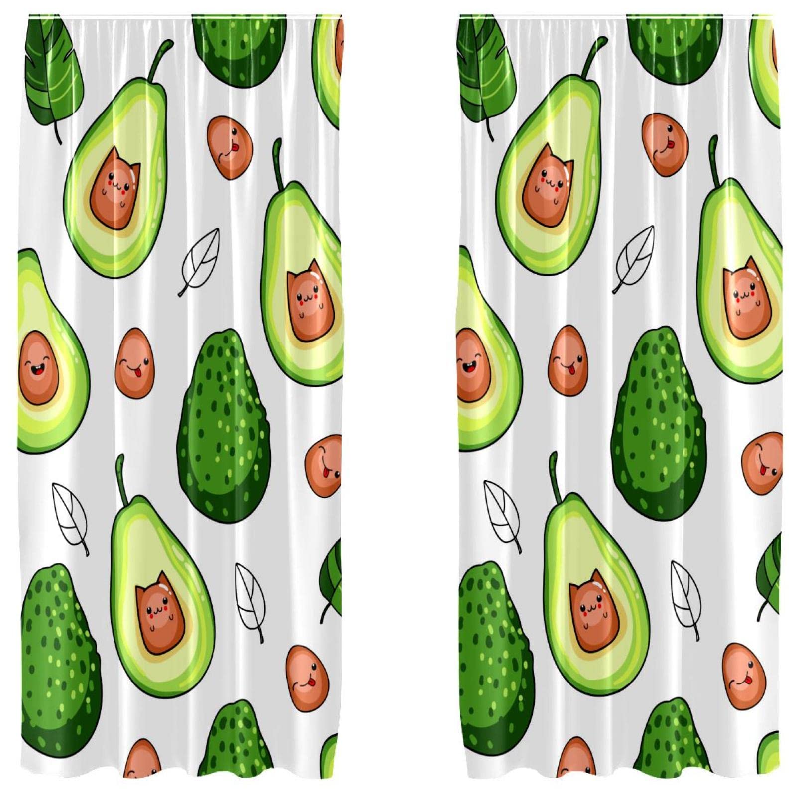 Cortinas opacas densas de microfibra aguacate con caida elegante y suave
