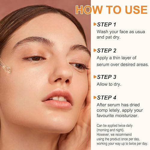 Vista 4 de Suero de vitamina C premium al 20% para la cara con ácido hialurónico, retinol y aminoácidos - Estimula el colágeno de la piel, hidrata y rellena