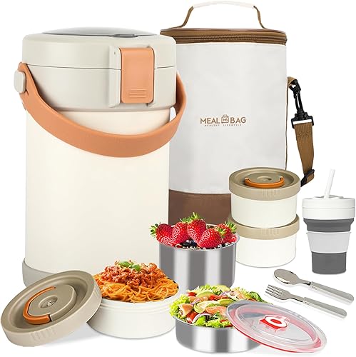 Termo para adultos de 67 onzas para comida caliente, 2L 9.06 pulgadas, 3 capas de acero inoxidable al vacío, sopa de alimentos, termo para alimentos