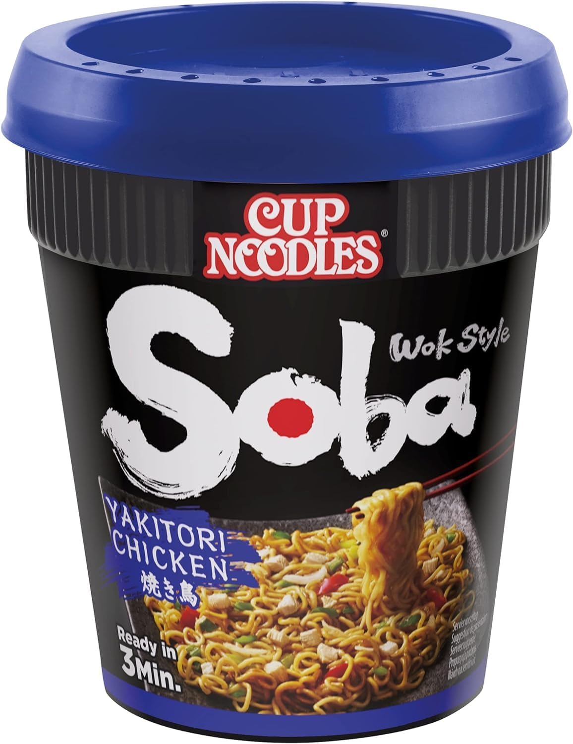 Cup Noodles Soba Wok Style Yakitori Chicken Flavoured Instant Noodles, 89 g Pot (Pack of 1)