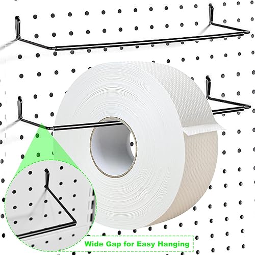 Miniatura 4 de Paquete de 2 soportes para toallas de tablero de clavijas para toallas de papel, toallas de cocina, calcomanías, cintas, gran organizador de tablero