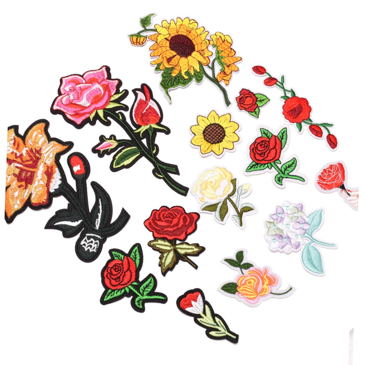 Operitacx 42piezas Parches De Bordado Floral Para Ropa Aplicaciones Adhesivas Para Decorar Vestidos Gorras y Jeans Material Ecológico y Fácil De Usar