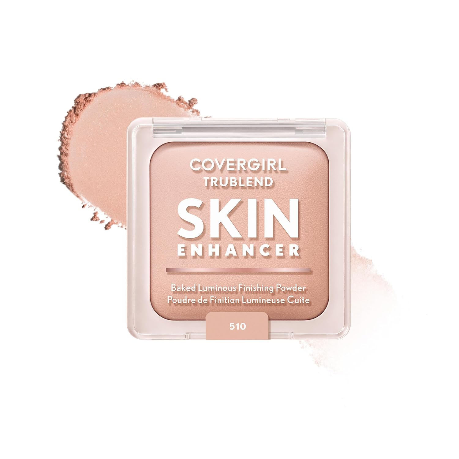 COVERGIRL TruBlend Skin Enhancer Baked Luminous Finishing Face Powder, with Hyaluronic Acid and White Rose Extract, Sheer & Buildable - 510 Snickerdoodle
