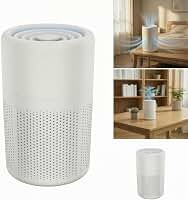 Purificador de ar HEPA silencioso para quarto com pia de aromaterapia e filtro H13 3 em 1 entrada de ar de 360 graus USB limpador de mesa para pelos de animais de estimação, fumaça e poeira