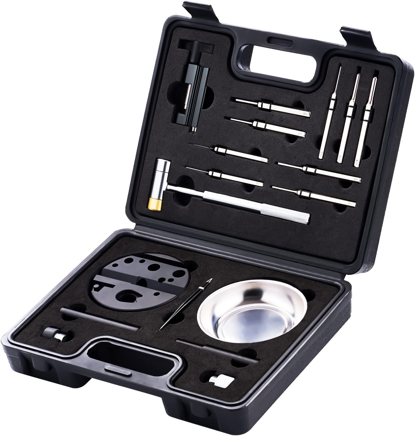 KNINE OUTDOORS 18 PC Pin Punch Set Tool Including Steel Punch and Hammer with Bench Block Ideal for Maintenance