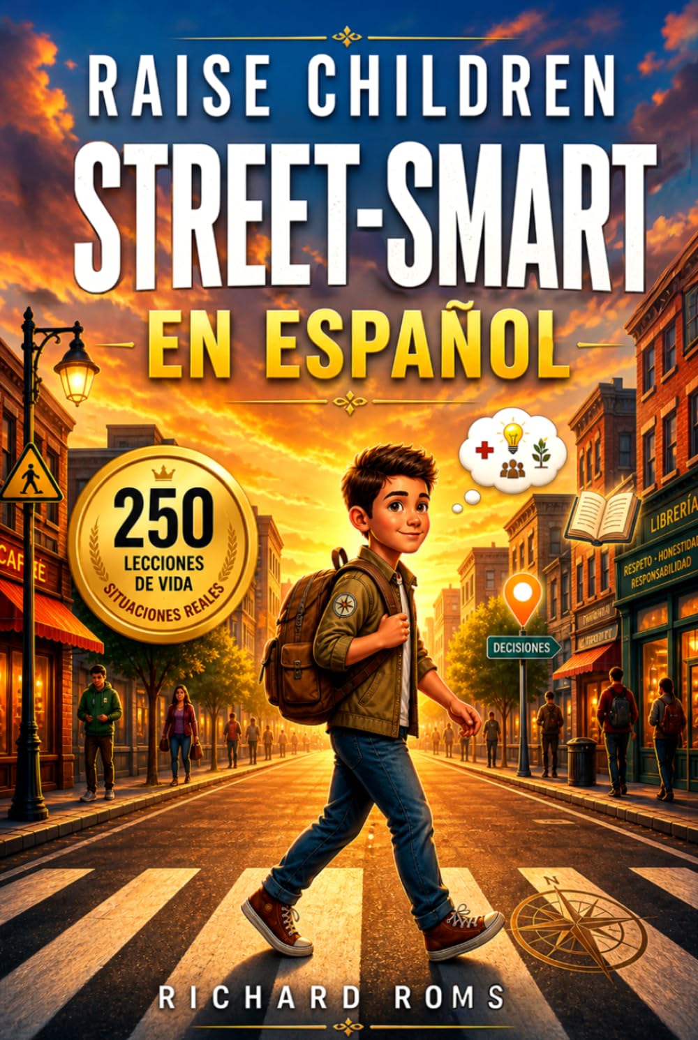 Raise Children Street-Smart En Español: 250 lecciones poderosas y situaciones reales para formar niños seguros. Mantente alerta, evita engaños y toma decisiones más inteligentes en el mundo real