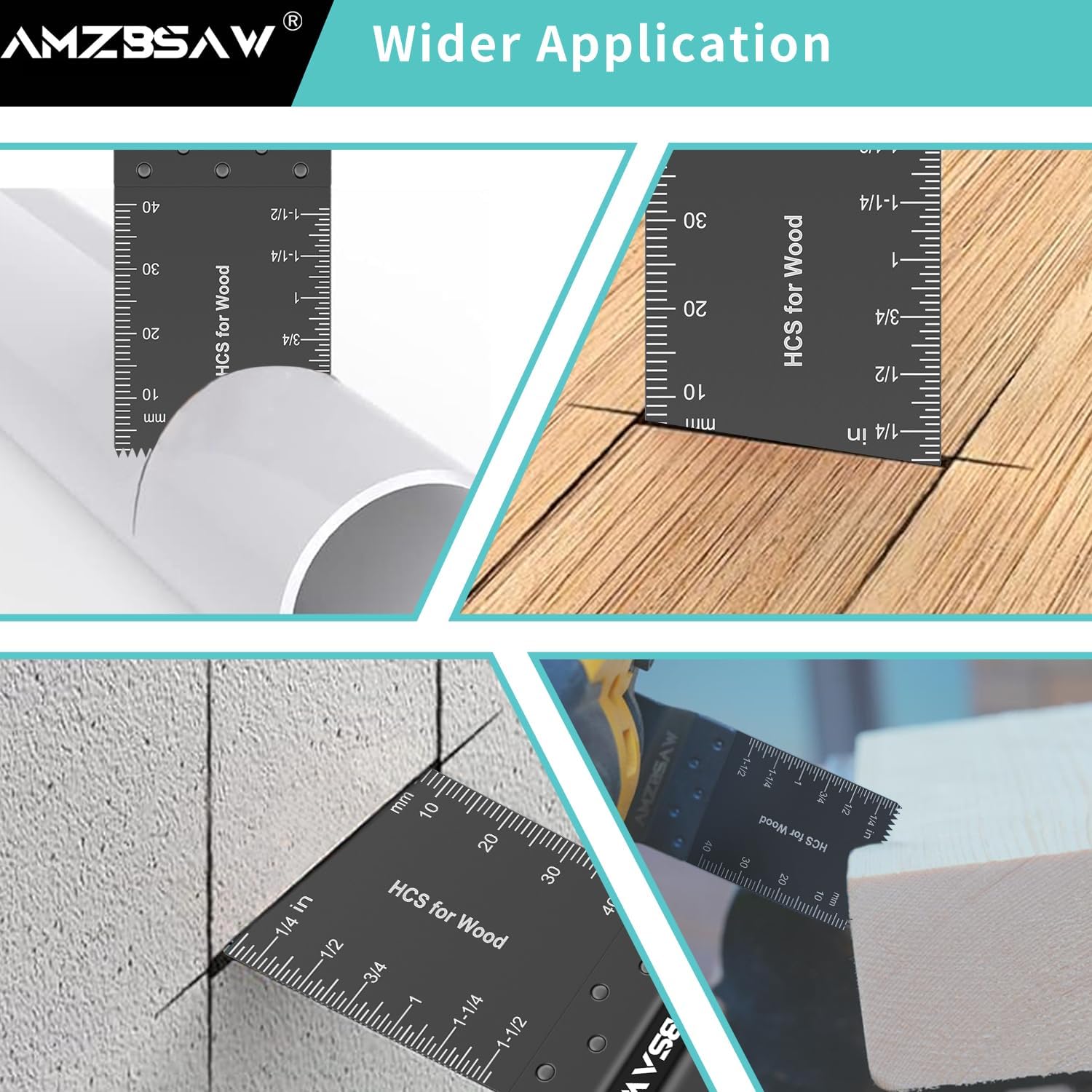 AMZBSAW Juego de 110 cuchillas oscilantes para herramientas oscilantes, kits multiherramienta de liberación rápida para metal, madera, plásticos, hojas de sierra oscilantes, para Bosch Dewalt Worx