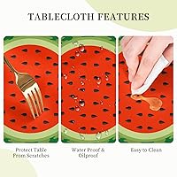 Vista 99 de YETTA YANG Paño de Mesa Redondo de Dulce de Chupachups Gótico en Negro y Blanco de 60 Pulgadas, Cubierta de Mesa Decorativa de Tela para Mesas