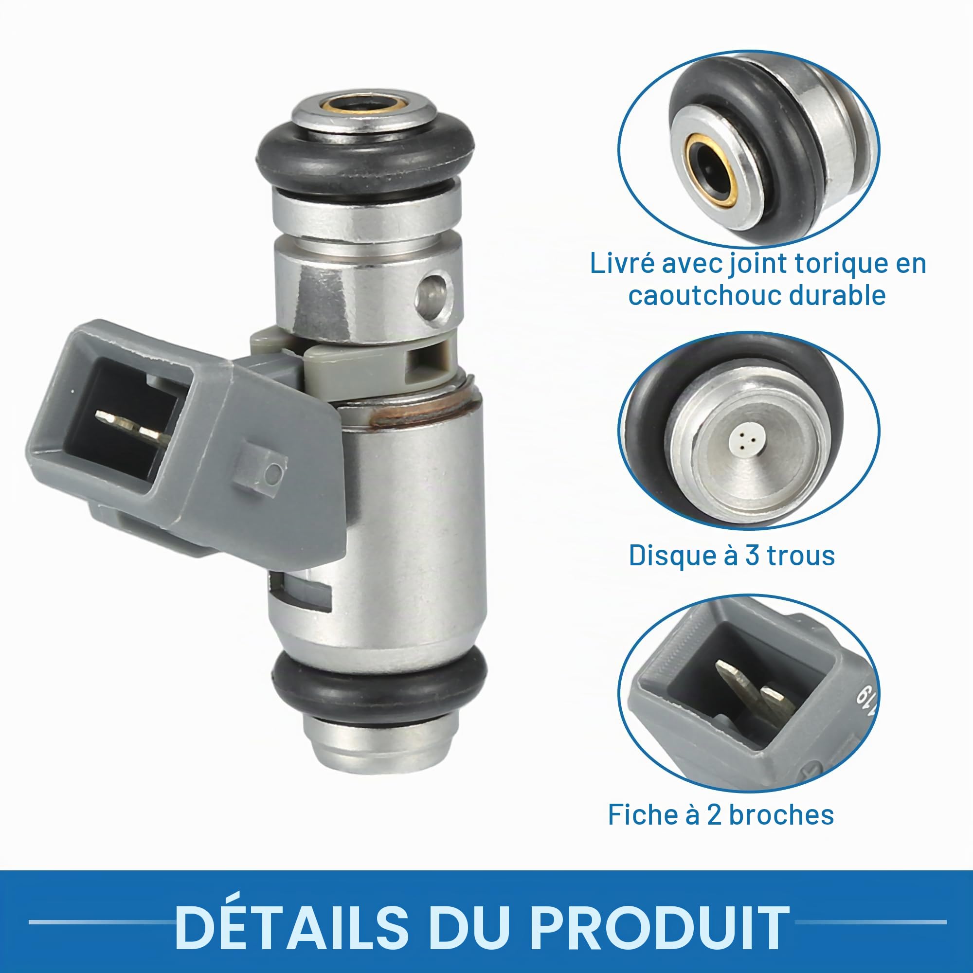 A ABSOPRO Injecteur De Carburant Pour Ford Ka 2002-2008 1.3 4 Pièces