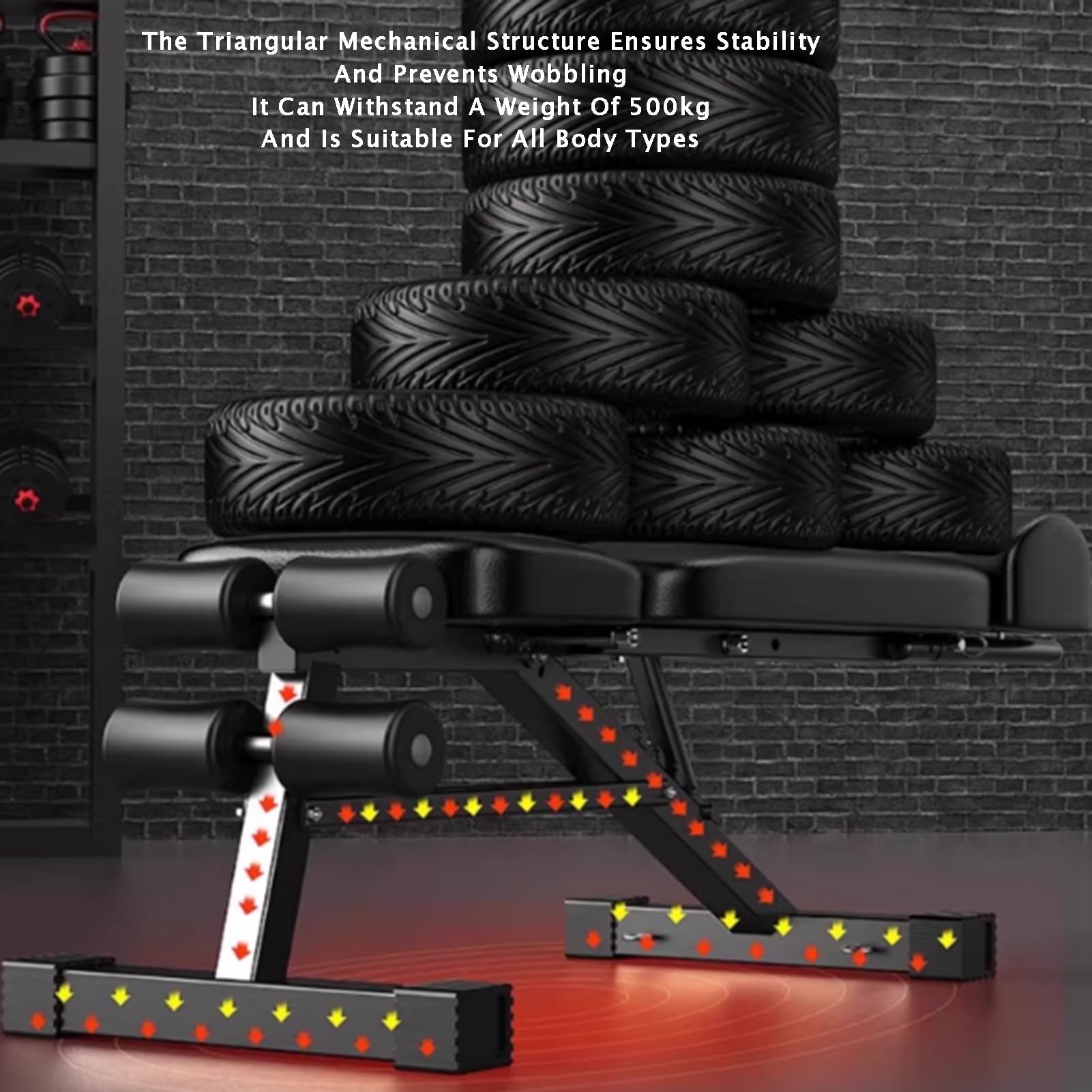 Klappbare Hantelbank/Trainingsstuhl, Professionelles 16-in-1-Fitness-Trainingsgerät, Mit Lordosenstütze Und Verstellbarem Winkel, 500 Kg Tragfähigkeit