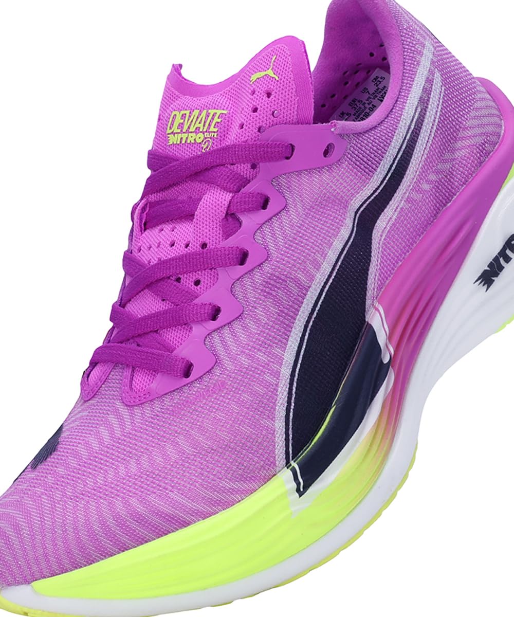 PUMA Mujeres Deviate Nitro Elite 3 Zapatillas para Correr Zapatilla De Competición Pure Magenta-Yellow Alert - Lila 38