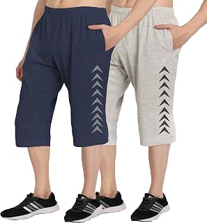 West Gate Clothing Plus Size Mens Three Fourth for Men | Mens Cotton Capri | Men's Three Fourth Combo Pack 2 | Men's Three... Price In India